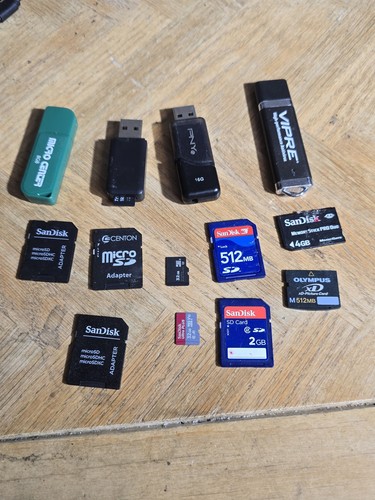 Lot memory cards usb flash - lot,